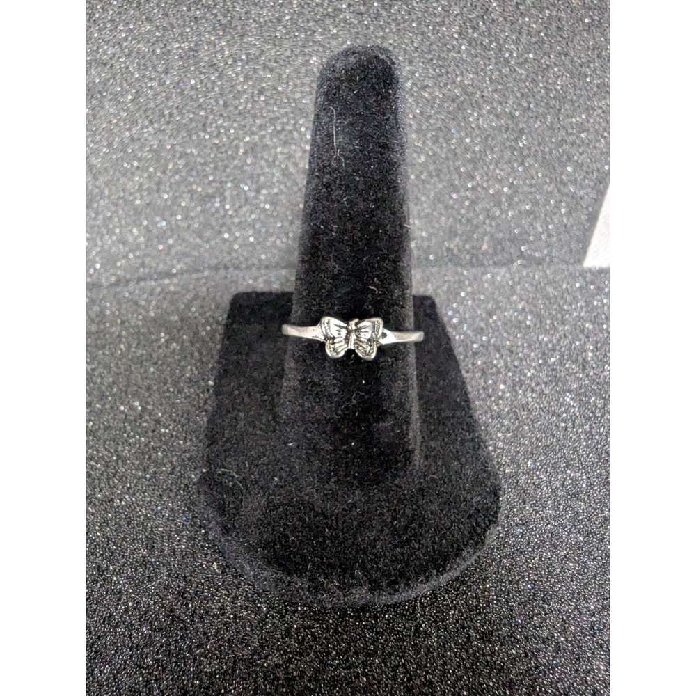 Silver Butterfly Pendant Ring - Multiple Sizes Available